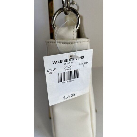 Valerie Steven’s NWT Cream‎ Bamboo Handle Handbag 99212 - Picture 5 of 11